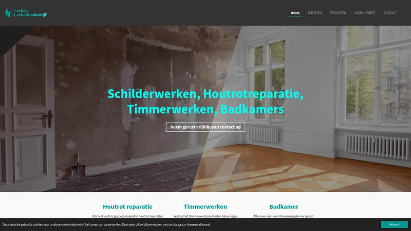 Website van Norbert Lecki Klusbedrijf