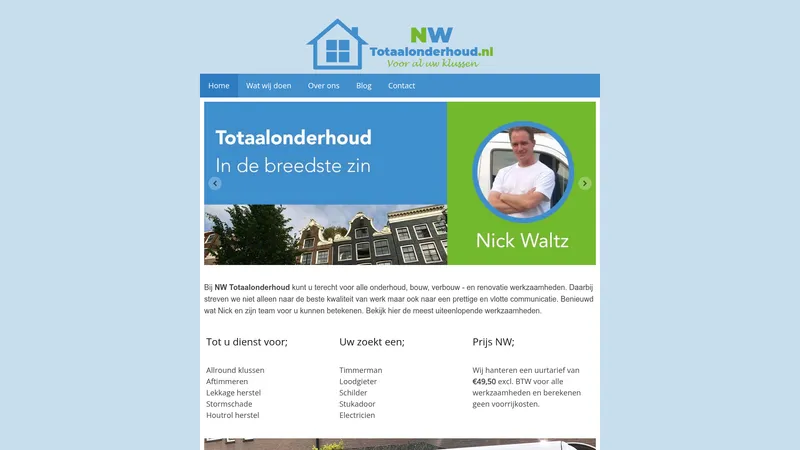 Website van NW Totaalonderhoud