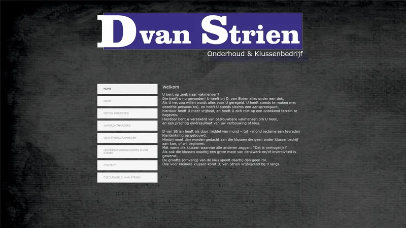 Website van Onderhoud & klussenbedrijf D. van Strien