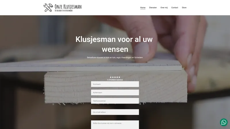 Website van Onze klusjesman