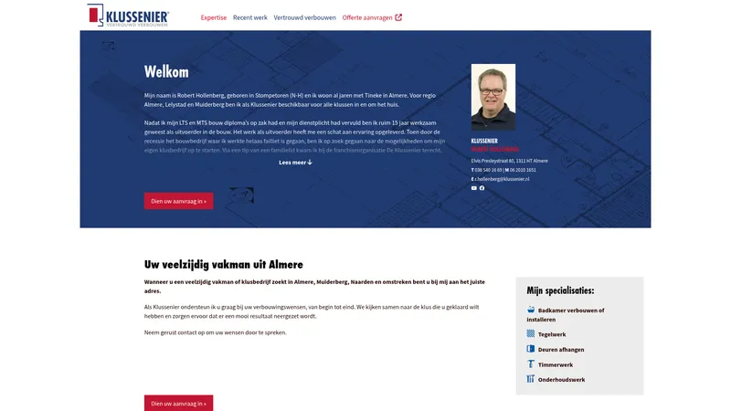 Website van Robert Hollenberg thodn De Klussenier