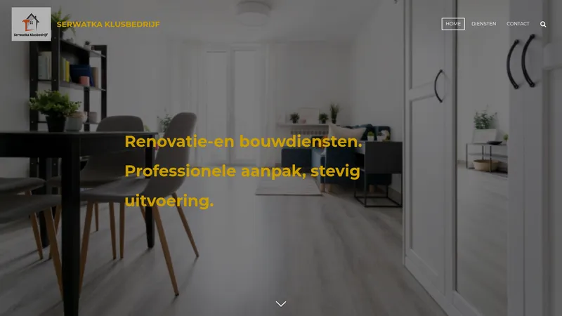 Website van Serwatka Klusbedrijf