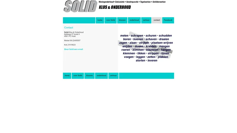 Website van Solid Klus & Onderhoud