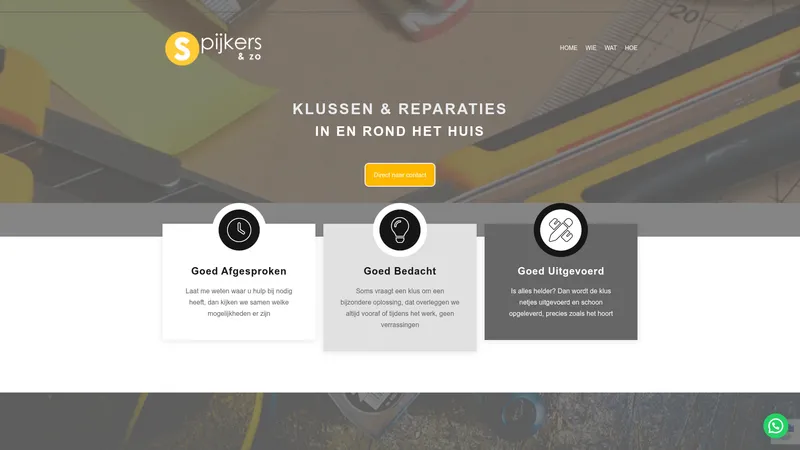 Website van Spijkers & zo
