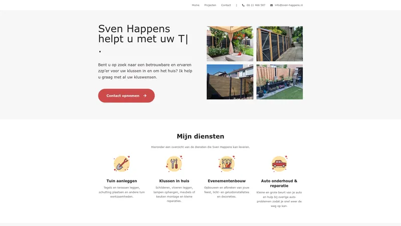 Website van Sven Happens