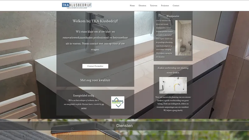 Website van Tka klusbedrijf