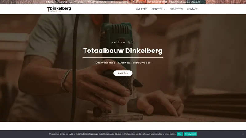 Website van Totaalbouw Dinkelberg