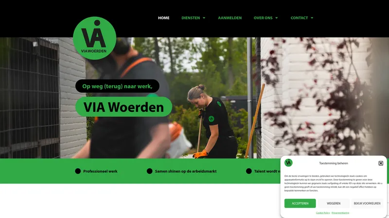 Website van VIA Woerden