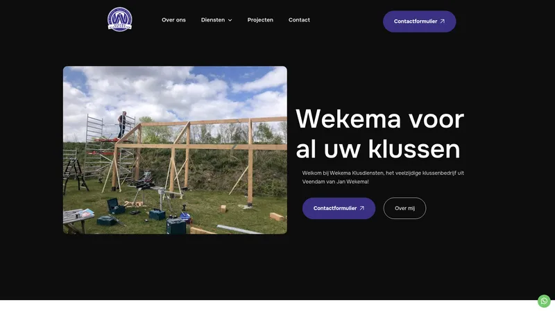 Website van Wekema Klusdiensten