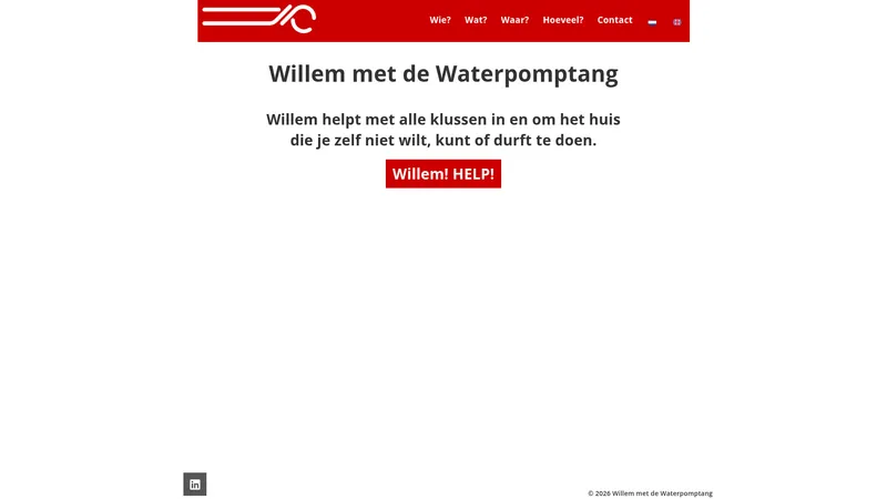 Website van Willem met de Waterpomptang