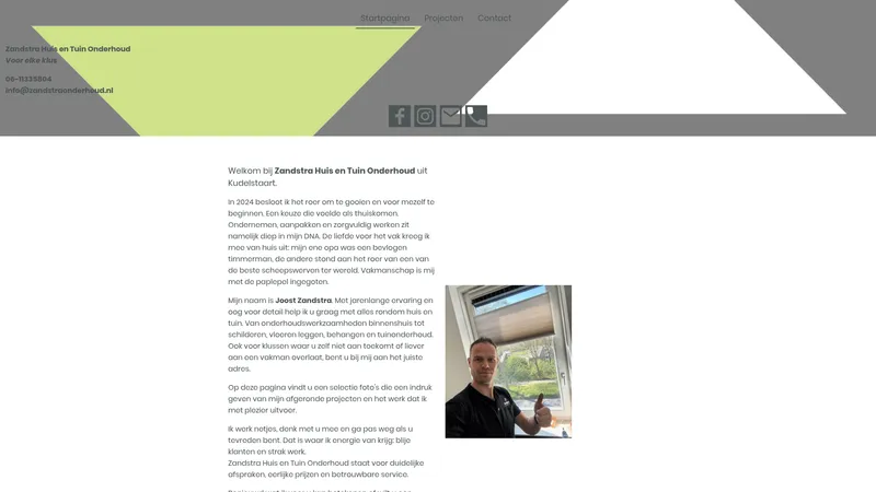 Website van Zandstra Huis en Tuin Onderhoud